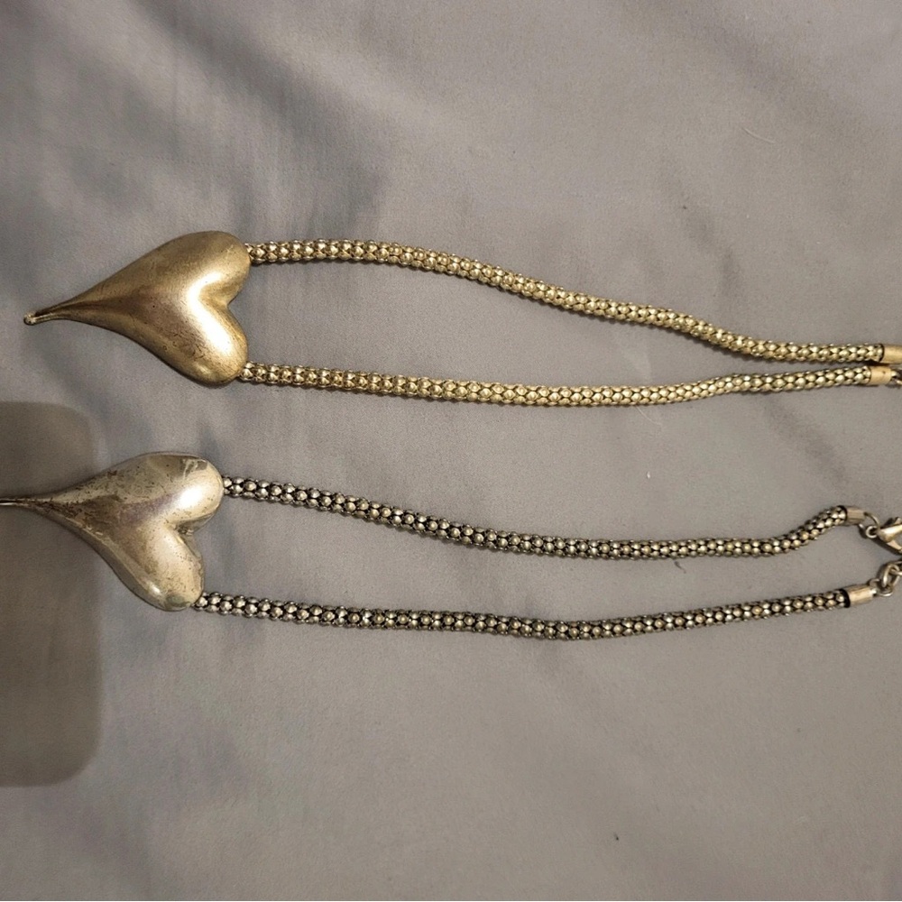 2 beautiful heart necklaces